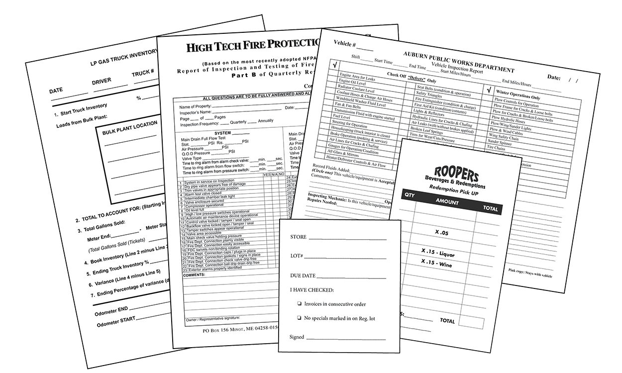 Inspection Forms, Inventory Forms & Reports